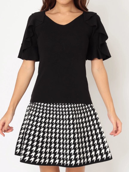 コーデ風デザインニットセットアップ セットアップ Cecil Mcbee コーデ風デザインニットセットアップ セットアップ Cecil Mcbee