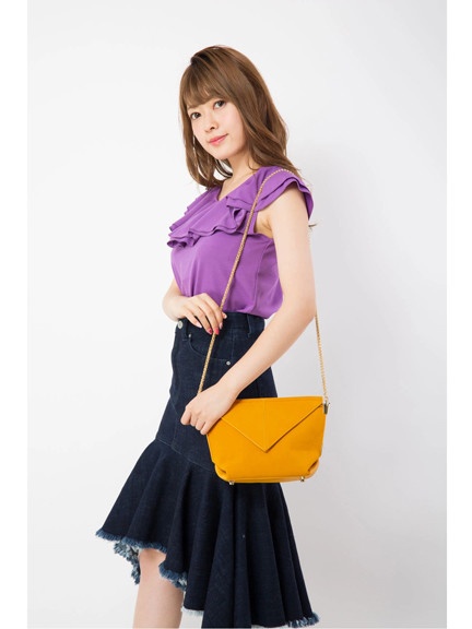三角ふたスエードクラッチ クラッチバッグ Cecil Mcbee セシル 三角ふたスエードクラッチ クラッチバッグ Cecil Mcbee セシル