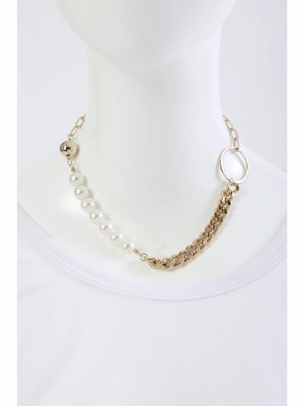 パール 切り替えチェーンネックレス ネックレス Cecil Mcbee パール 切り替えチェーンネックレス ネックレス Cecil Mcbee