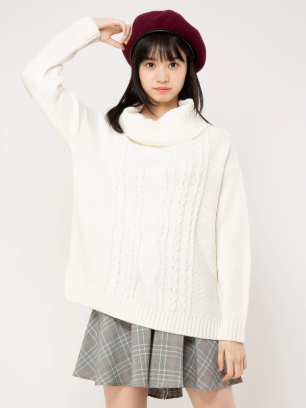オフタートルケーブルニット ニット Cecil Mcbee セシルマクビー
