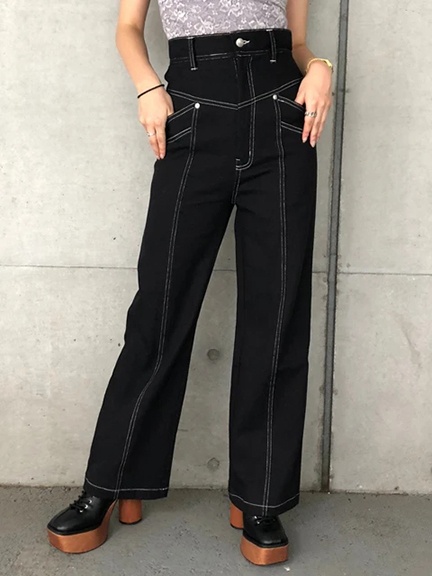 ステッチカラーハイウエストｐｔ Envym アンビー Shibuya109 公式通販