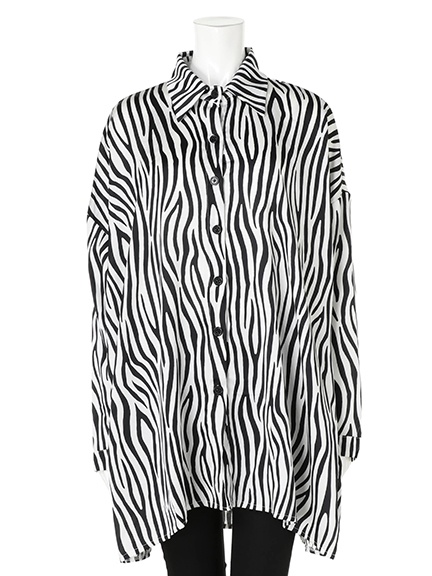 ゼブラ柄bigシャツ シャツ ブラウス Fig Viper フィグアンドヴァイパー Shibuya109 公式通販