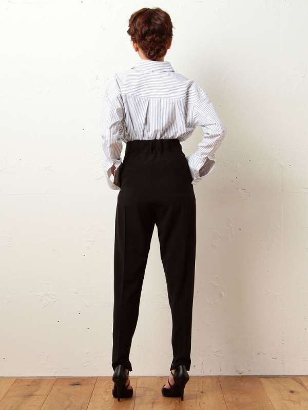 最新ハイ ウエスト クロップド パンツ 人気のファッショントレンド