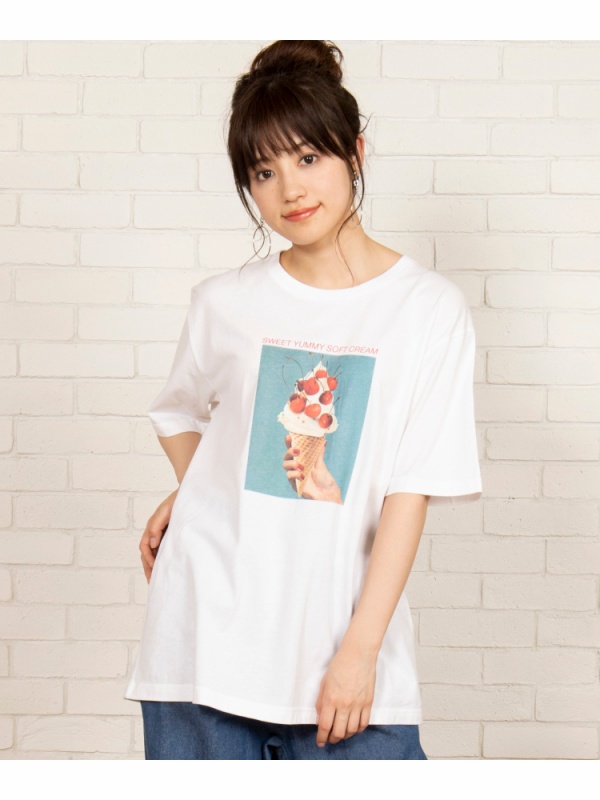 フルーツフォトtシャツ S Tシャツ Wego ウィゴー Shibuya109