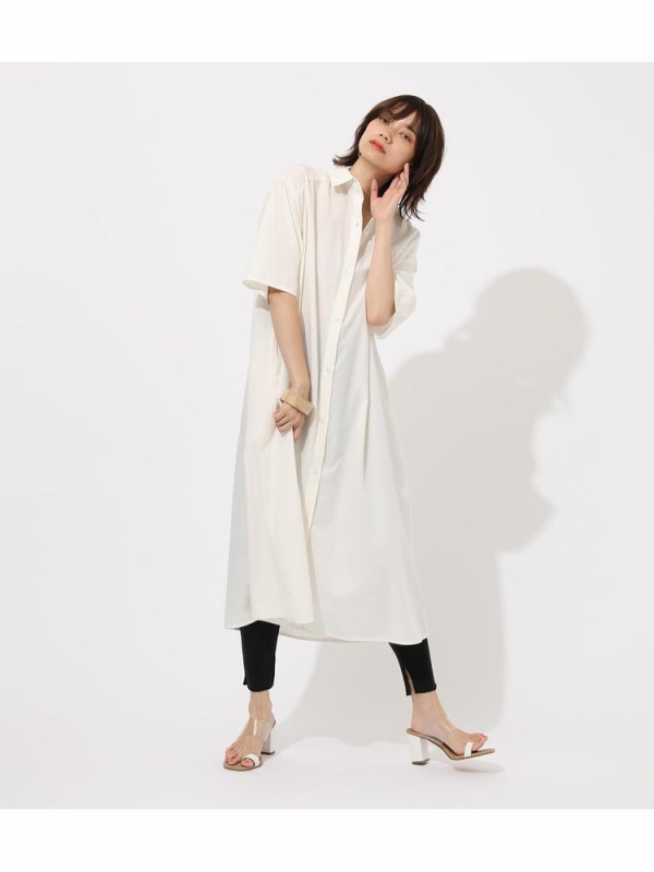 Flare Long Shirts One Piece ロングワンピース Azul By Moussy アズールバイマウジー Shibuya109 公式通販