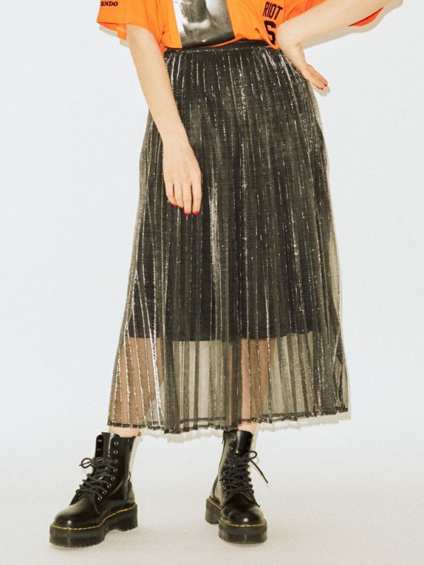 シースルーシャイニープリーツスカート ロングスカート Jouetie ジュエティ Shibuya109 公式通販